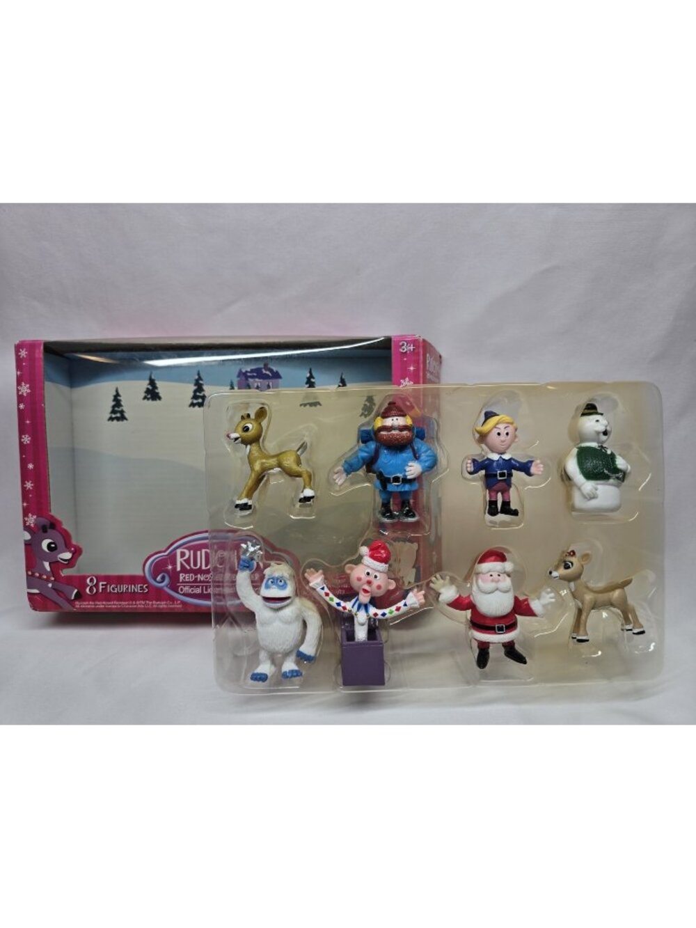 Rudolph the Red Nosed Reindeer Figurine Set 8 Characters Christmas Toy 2015